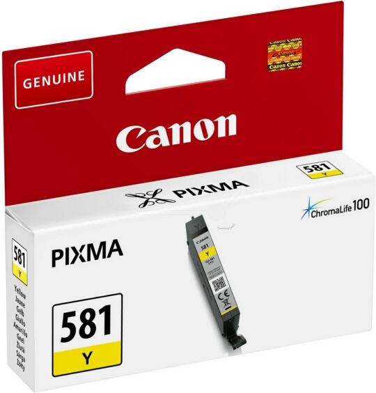 Canon Original Canon CLI-581 Y / 2105 C 001 Tintenpatrone gelb, 259 Seiten, 4,48 Rp pro Seite, Inhalt: 5 ml