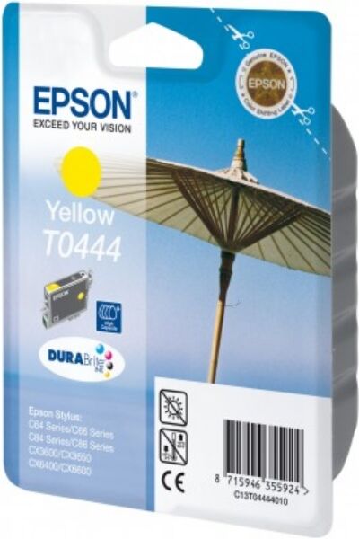 Epson Original Epson Stylus CX 6600 Tintenpatrone (T0444 / C 13 T 04444010) gelb, 420 Seiten, 5,52 Rp pro Seite, Inhalt: 13 ml