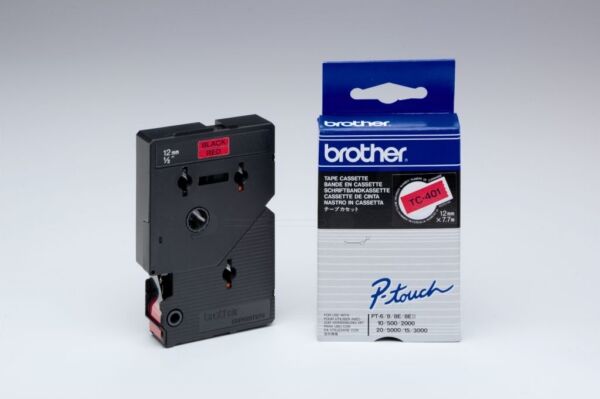 Brother Original Brother P-Touch 500 Series Farbband (TC-401) multicolor 12mm x 7,7m - ersetzt Schriftband TC401 für Brother P-Touch 500Series