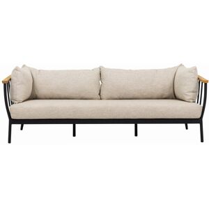 sofanella Lounge Sofa LISSABON Gartenlounge wetterbeständig Garten Couch 206cm Beige