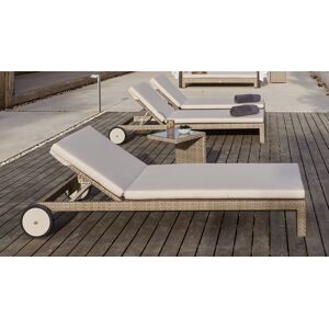 sofanella MADRID Gartenliege Relaxliege Outdoorliege 68cm Beige