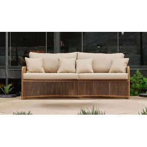 sofanella Gartencouch TOSCANA Gartenlounge 3-Sitzer 84cm Beige