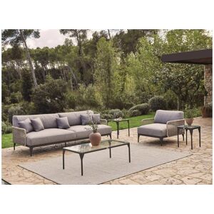 sofanella Gartensofa MADEIRA  Loungesofa Gartencouch XXL 100cm Grau