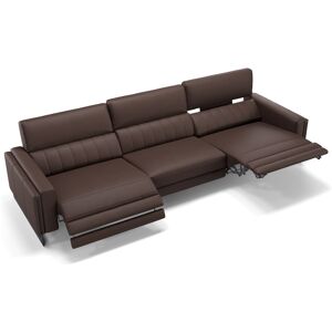 sofanella Designersofa MARA 3-Sitzer Leder Couch Ledersofa 300x89x101cm Braun