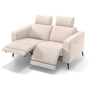 sofanella Stoffcouch 2-Sitzer BARLETTA Relaxsofa Couch 156x85x97cm Beige