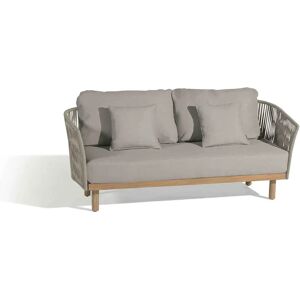 sofanella Garten Couch MALIBU 2-Sitzer Gartensofa Sofa Couch 166cm Beige