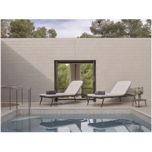 sofanella PORTUGAL Gartenliege Luxus Poolliege Liege Loungeliege 81cm Grau