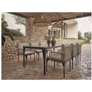 sofanella Outdoor-Lounge Stuhl MADEIRA Terrasse Garten 61cm Grau