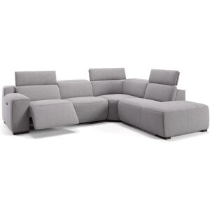 sofanella Stoff Wohnlandschaft LORETO Polsterecke XXL Couch 292x76x104cm grau