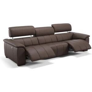 sofanella Leder Sofa MINORI Bigsofa Relaxcouch Couch 278x89x104cm braun