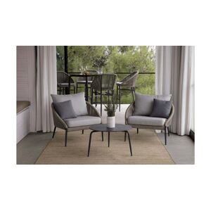 sofanella Einzelsitz PORTUGAL Komfortsessel Außenbereich Gartenmöbel 85cm Grau