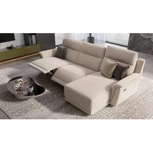 sofanella Stoff Ecksofa MALITO Eckcouch mit Relaxfuntkion 275x98x101cm Beige