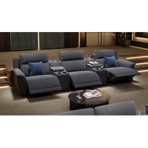 sofanella Stoff Kino Relaxsofa MALITO Relaxcouch 343x98x101cm Grau