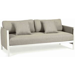 sofanella Modernes Gartensofa SEVILLA 2-Sitzer Stoff Couch Sofa 178cm Beige