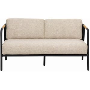 sofanella Moderne MAURITIUS 2-Sitzer Outdoor Garnitur Gartensofa Couch Sofa 136cm Beige