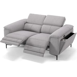 sofanella Stoffgarnitur MARINO 2-Sitzer Relax Couch 2er 174x105x95cm Grau