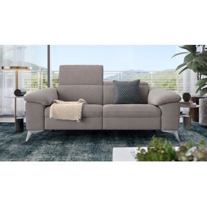 sofanella Stoff 2 Sitzer Couch STELLA mit Relaxfunktion 166x107x74cm Grau