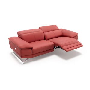 sofanella Designer Sofa FERRARA Relaxsofa Leder Couch 216x75x105cm Rot