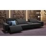 sofanella Luxus Sofa Stoff 3-Sitzer Kinosofa SALENTO Designer Stoffsofa 310x100x80cm Schwarz