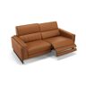 sofanella Hochwertige Ledercouch MARA Relax Couch 176x101x89cm orange