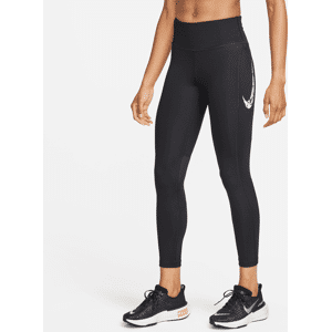 Nike Fast7/8-Lauf-Leggings mit mittelhohem Bund und Taschen für Damen - Schwarz - XXL (EU 52-54)