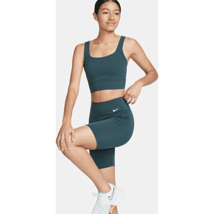 Nike One Leak Protection: PeriodensichereBike Shorts mit mittelhohem Bund für Damen (ca. 18 cm) - Grün - S (EU 36-38)