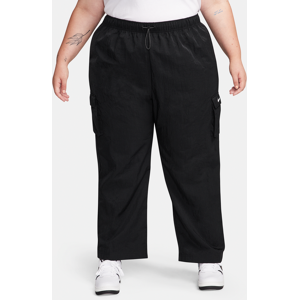 Nike Sportswear Essential Web-Cargohose mit hoher Taille für Damen - Schwarz - 2X