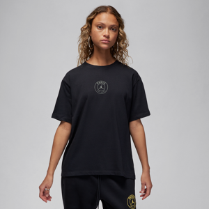 Paris Saint-Germain Jordan Fußball-T-Shirt mit Grafik für Damen - Schwarz - L (EU 44-46)