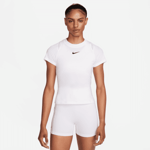 NikeCourt AdvantageDri-FIT Kurzarm-Tennisoberteil für Damen - Weiß - L (EU 44-46)