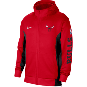 Chicago Bulls Showtime Nike Dri-FIT NBA-Hoodie mit durchgehendem Reißverschluss für Herren - Rot - L