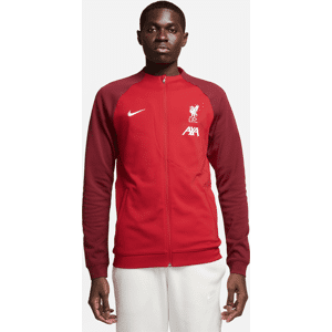 Liverpool FC Academy Pro Nike Strick-Fußballjacke mit durchgehendem Reißverschluss für Herren - Rot - L