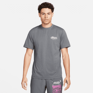 Nike Hyverse vielseitiges Nike Dri-FIT UV Kurzarm-Oberteil für Herren - Grau - M