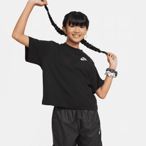 Nike Sportswear lockeres T-Shirt für ältere Kinder (Mädchen) - Schwarz - M