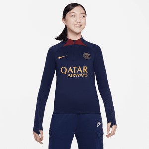 Paris Saint-Germain StrikeNike Dri-FIT Drill-Fußballoberteil aus Strickmaterial für ältere Kinder - Blau - L