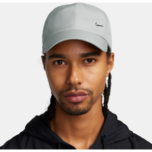 Nike Dri-FIT Club unstrukturierte Metall-Swoosh-Cap - Grau - M/L