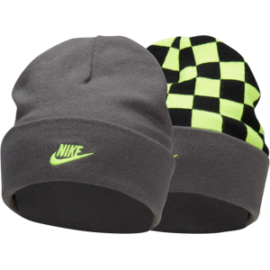 Nike Peak wendbare Smiley-Beanie mit hohem Bündchen für Kinder - Grau - TAILLE UNIQUE