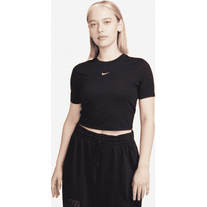 Nike Sportswear EssentialKurz-T-Shirt mit schmaler Passform für Damen - Schwarz - XL (EU 48-50)