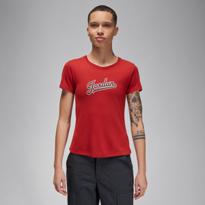 Jordan T-Shirt in schmaler Passform für Damen - Rot - L (EU 44-46)