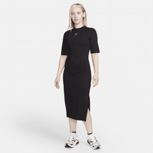 Nike Sportswear Essential Midi-Kleid für Damen - Schwarz - XL (EU 48-50)