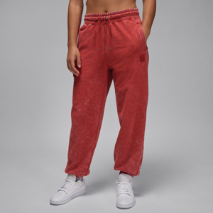 Jordan Flight vorgewaschene Fleece-Hose für Damen - Rot - L (EU 44-46)