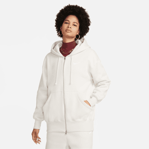 Nike Sportswear Phoenix FleeceOversize-Damen-Hoodie mit durchgehendem Reißverschluss - Braun - XL (EU 48-50)