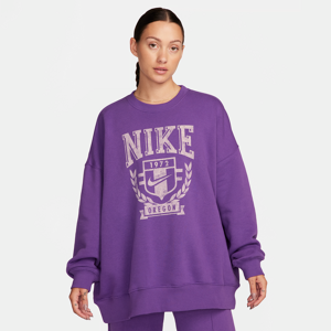Nike SportswearExtragroßes Fleece-Sweatshirt mit Rundhalsausschnitt für Damen - Lila - XL (EU 48-50)