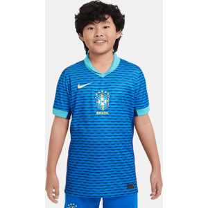 Brasilien 2024 Stadium AuswärtstrikotNike Dri-FIT Replica-Fußballtrikot für ältere Kinder - Blau - M