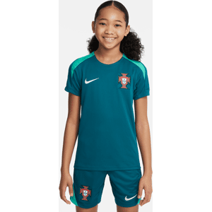 Portugal StrikeNike Dri-FIT Kurzarm-Fußballoberteil aus Strickmaterial für ältere Kinder - Grün - M