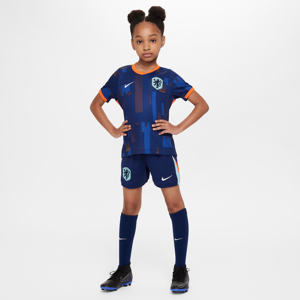 Niederlande 2024 Stadium AwayNike Replica dreiteiliges Fußballtrikot-Set für jüngere Kinder - Blau - XS