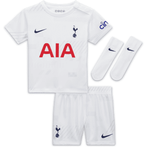 Tottenham Hotspur 2023/24 Home dreiteiliges Nike Dri-FIT-Set für Babys und Kleinkinder - Weiß - 3-6M