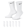 Nike Everyday Cushioned Crew-Trainingssocken (6 Paar) - Weiß - 42-46