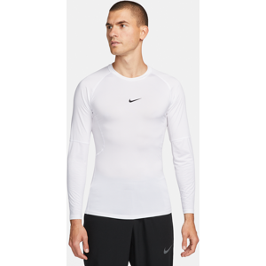 Nike Pro Men's Dri-FIT Dri-FIT Fitness-Longsleeve mit enger Passform für Herren - Weiß - S