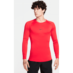 Nike Pro Men's Dri-FIT Dri-FIT Fitness-Longsleeve mit enger Passform für Herren - Rot - M