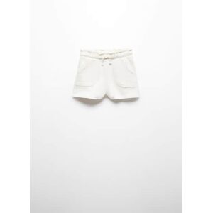 MANGO BABY Baumwollshorts mit Gummibund - Cremeweiß - 18-24 - weiblich